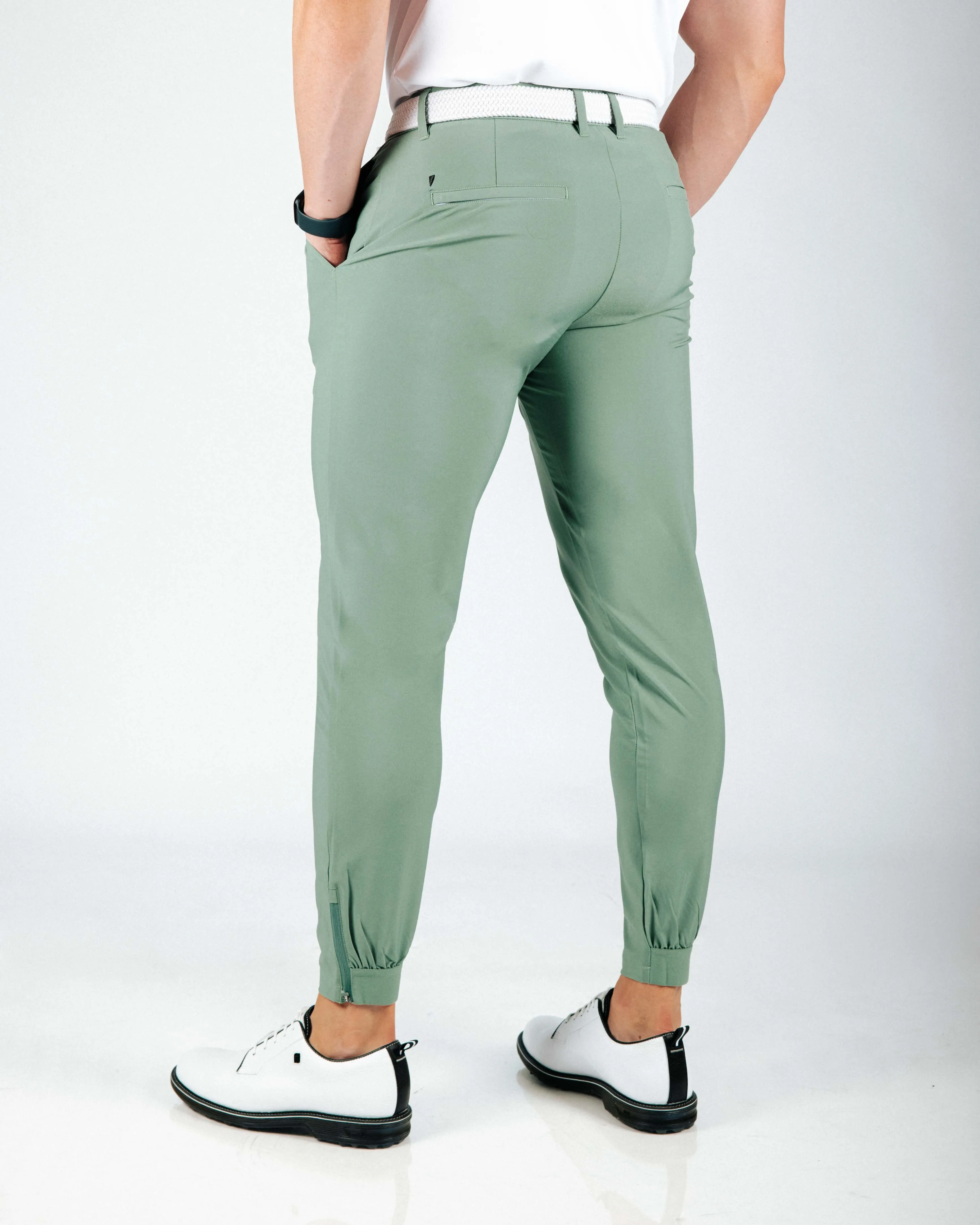Supportive Cushion Men's Sage Green Golf Jogger