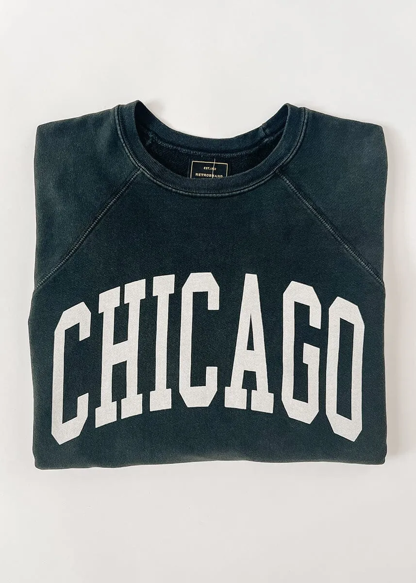 Denim Chicago Classic Crew Sweatshirt - Vintage Black