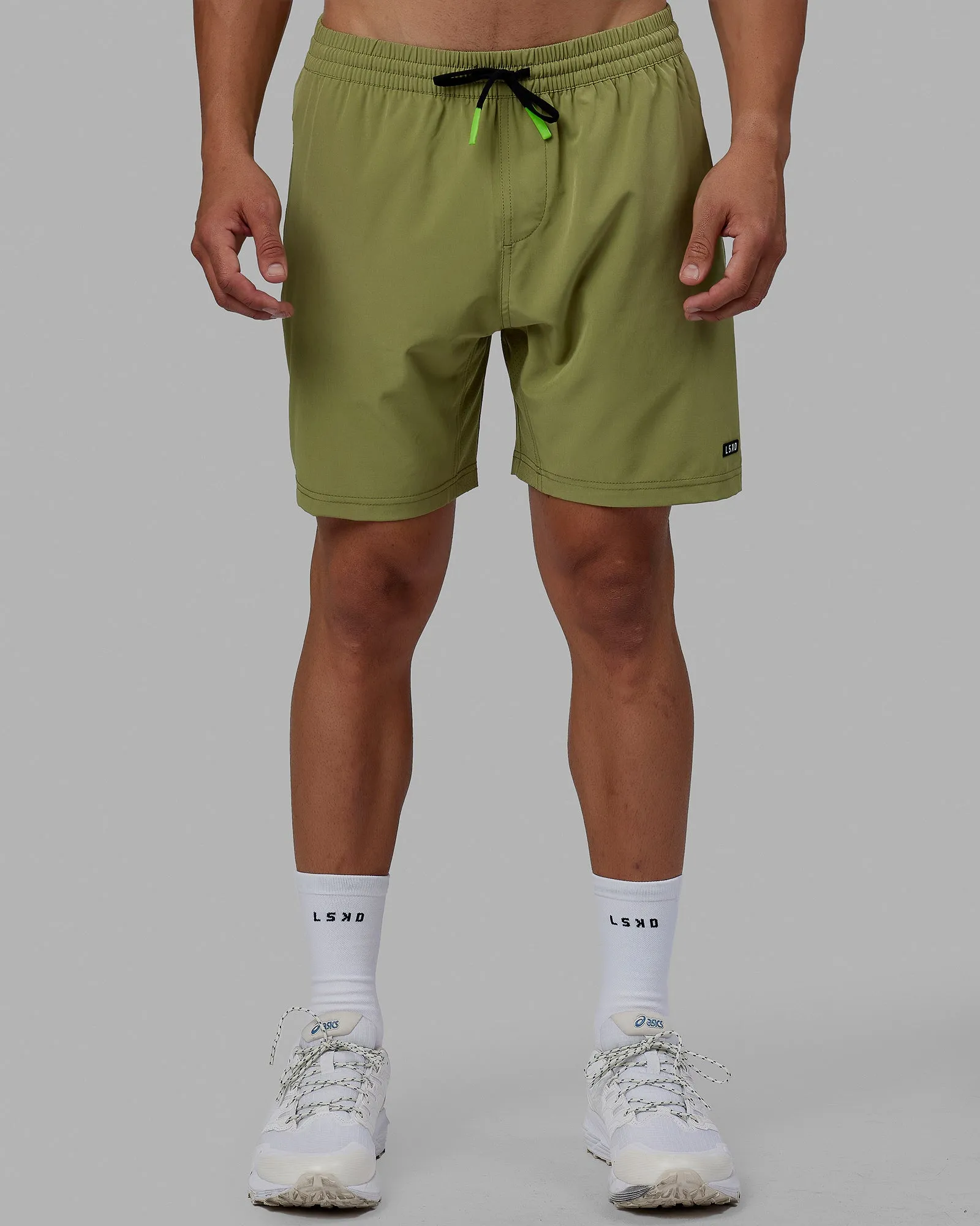 Rep 7" Performance Short - Moss Stone-Lime Performance Stretch Everyday Ease