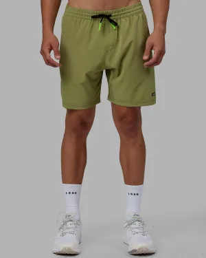 Rep 7" Performance Short - Moss Stone-Lime Performance Stretch Everyday Ease