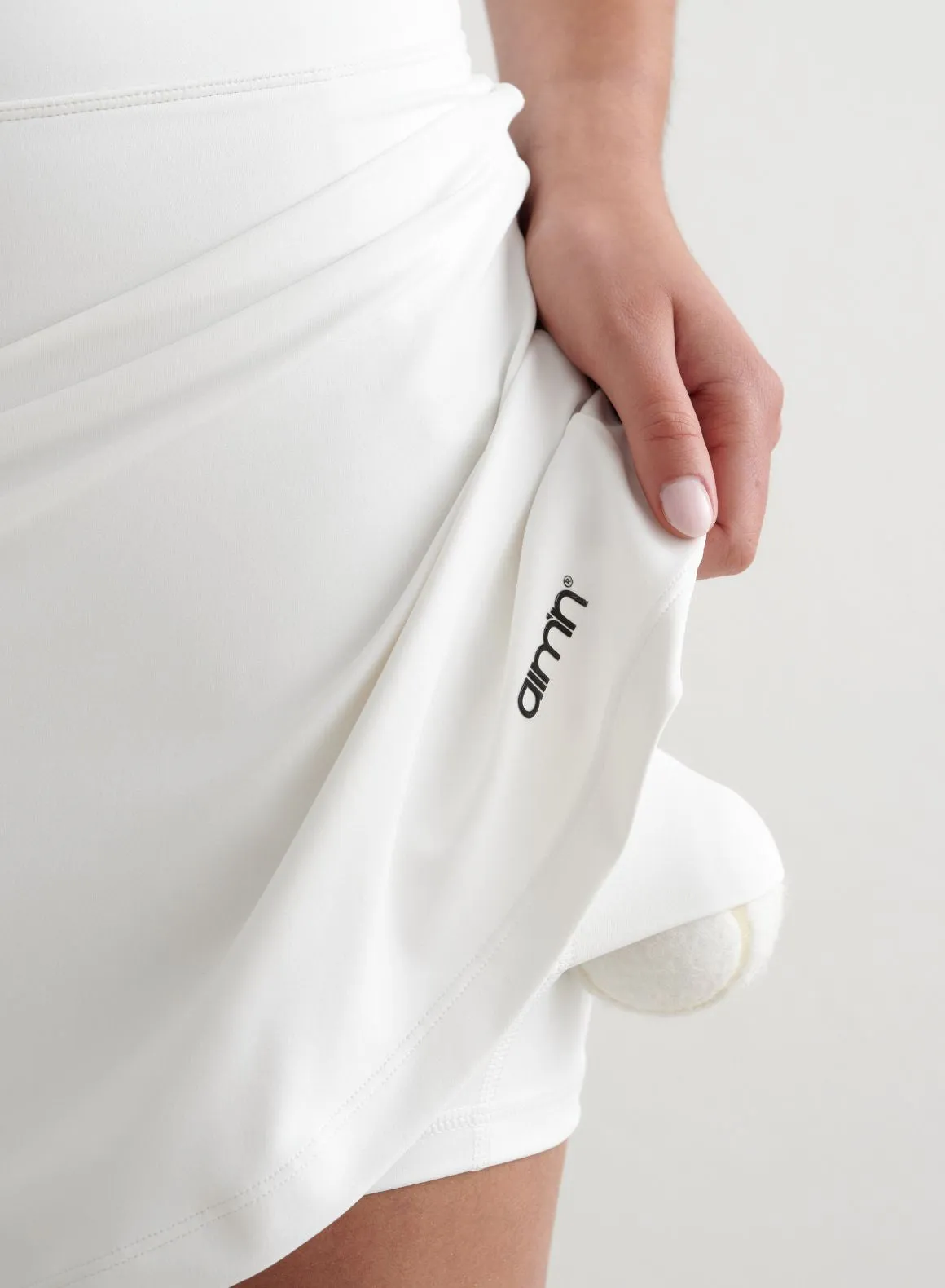 Breathable Lining White Core Skort & White Essential Bralette Set