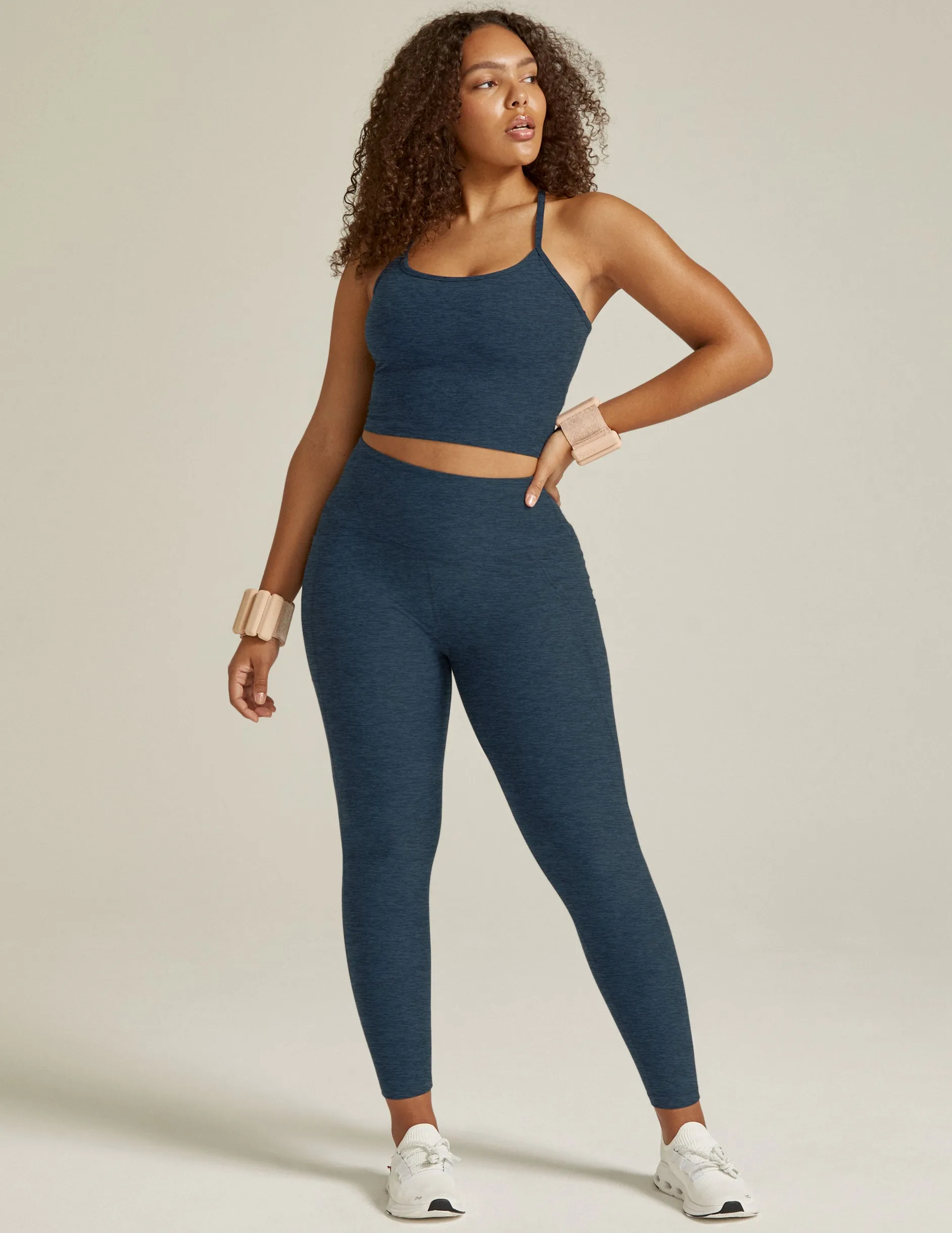 Spacedye Slim Racerback Cropped Tank Night vision