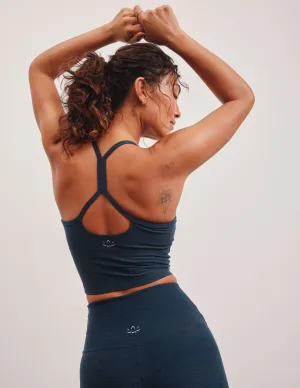 Flatlock Seams Spacedye Slim Racerback Cropped Tank
