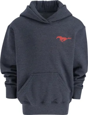 Houndstooth Classic Hoodie Ford Mustang Navy Blue Car Graphic Youth Hoodie