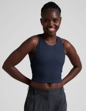 Refocus Ribbed Cropped Tank Minimal Cool