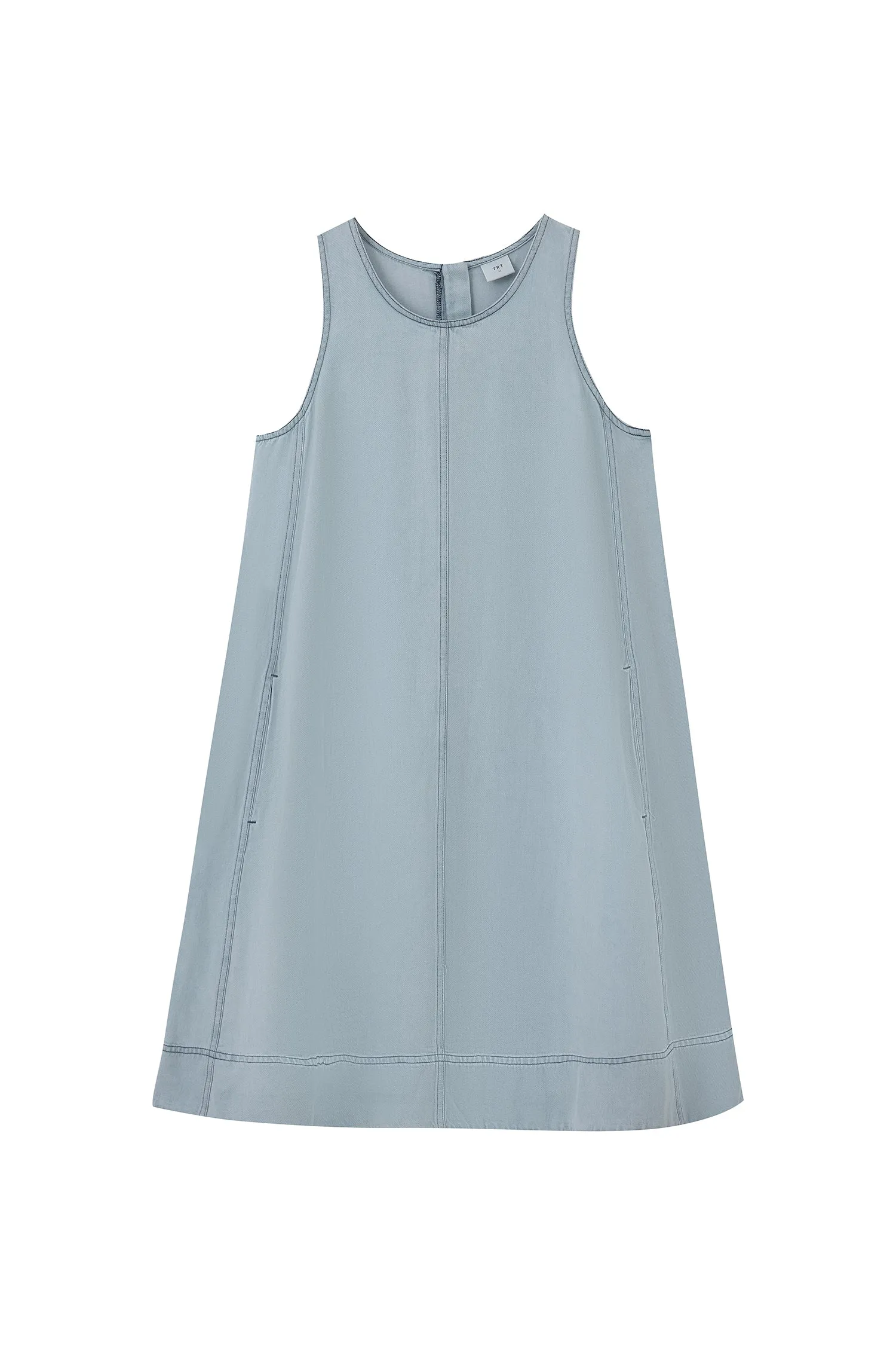 Denim Sleeveless Dress - Light Denim Built For Life Evening Stroll Stretch Breathable