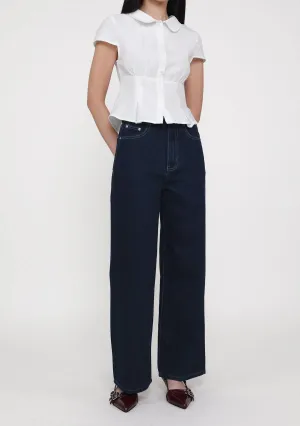 Smooth Lightweight Petite Klaude Straight Leg Denim Jeans Version 2