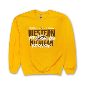 Western Michigan Splatter Crew Sweatshirt style test