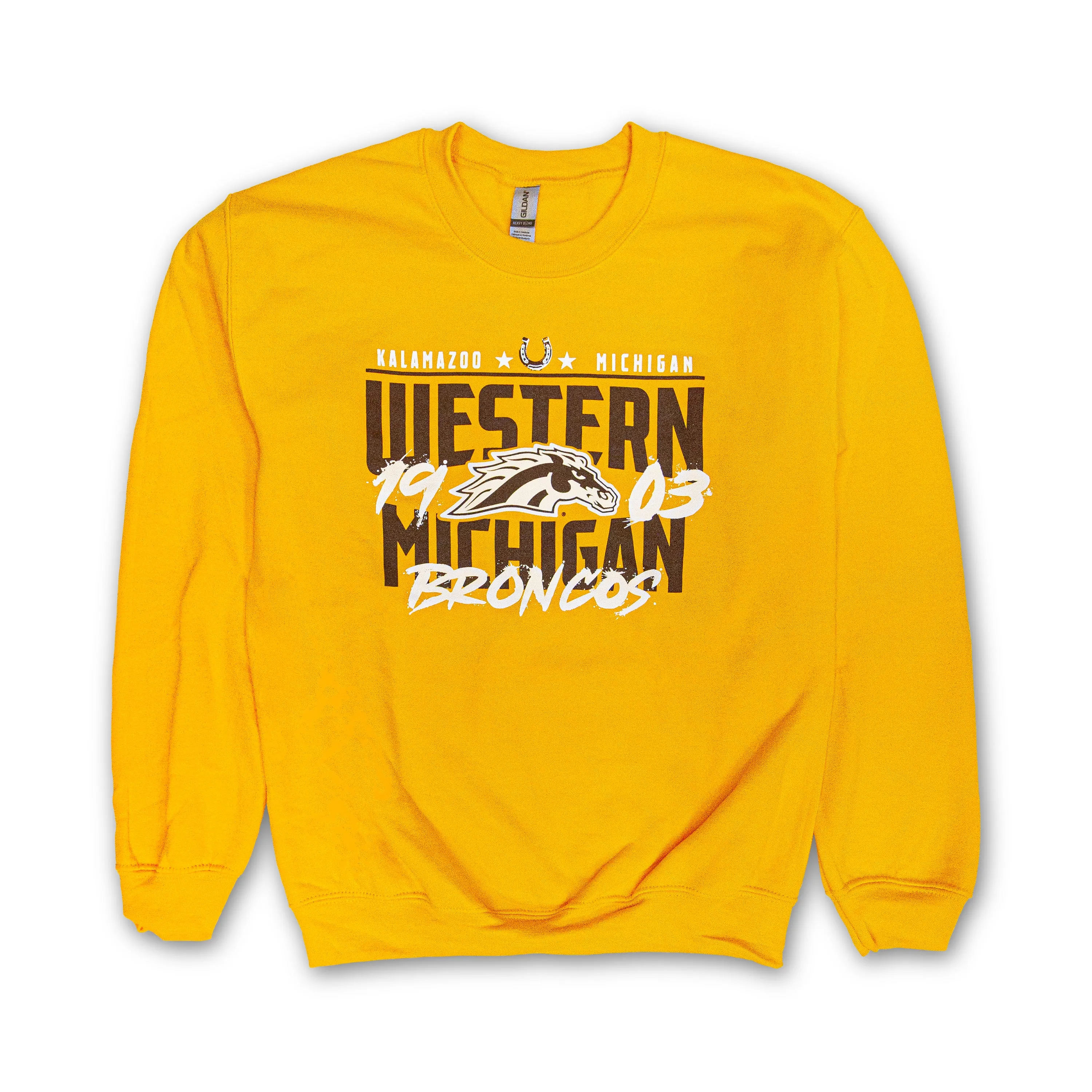 Western Michigan Splatter Crew Sweatshirt style test