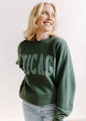 Comfy Design Chicago Collegiate Puff Sweatshirt - Alpine