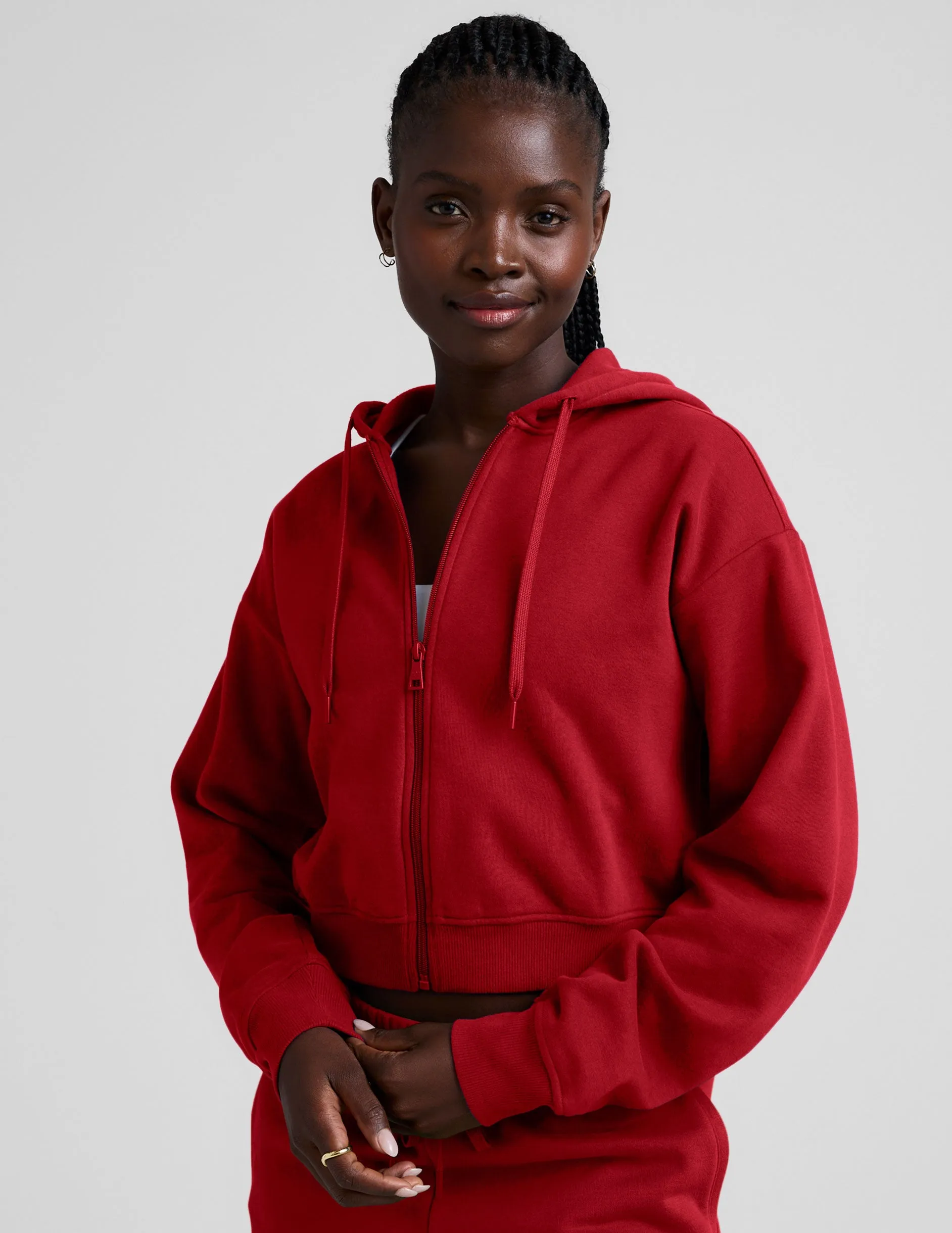 Breathable fabric LuxeFleece Zip Up Hoodie