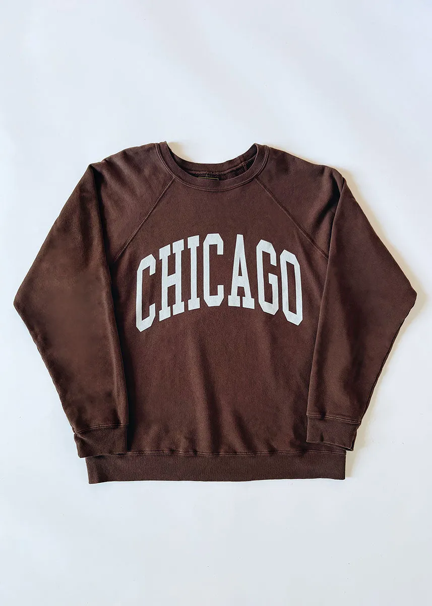 Lightweight Comfort Chicago Classic Crew Sweatshirt - Vintage Chocolate