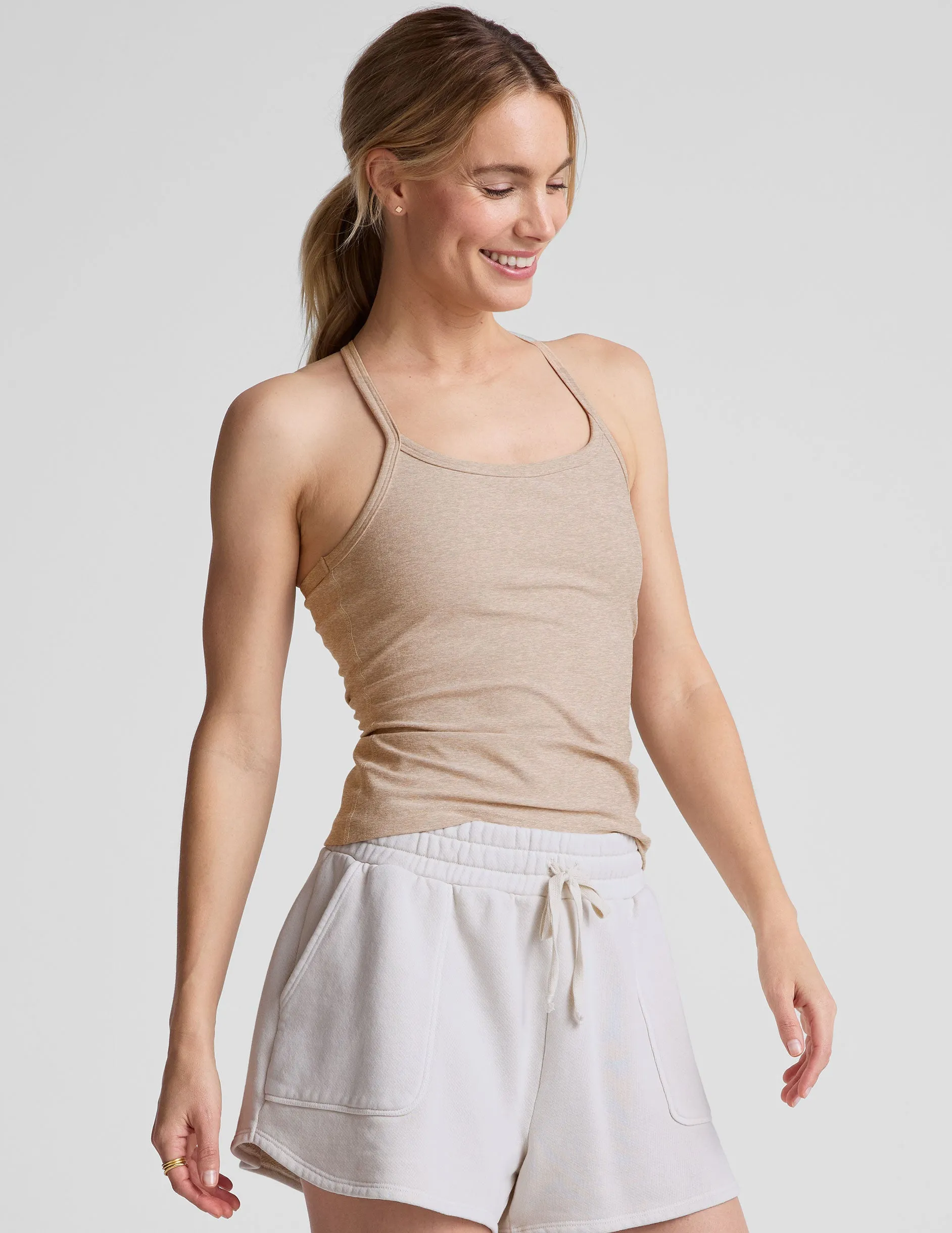 Soft Structure Eco Friendly Textile Spacedye Slim Racerback Tank