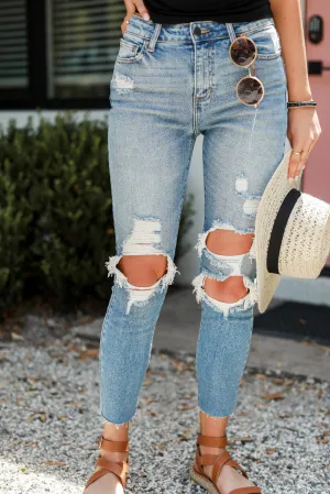 Lola High Waist Distressed Skinny Jeans Modern Minimalist Creative Look Base Outfit