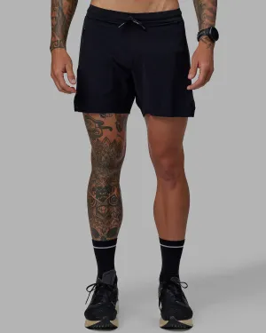 Relax Fit Comfort UltraAir 5" Lined Performance Short - Black-Reflective