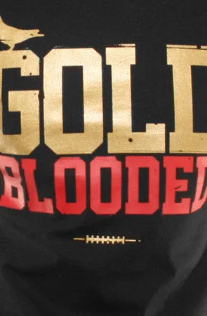Gold Blooded (Men's Black/Red Long Sleeve Tee) Timeless Top