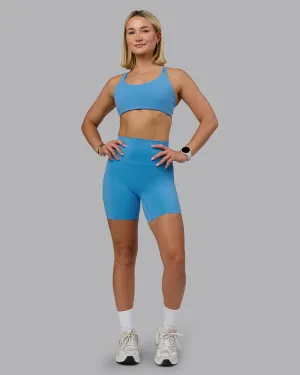 Elixir Ultra High-Rise 6" Short - Azure Blue Freedom Movement Seamless Integration