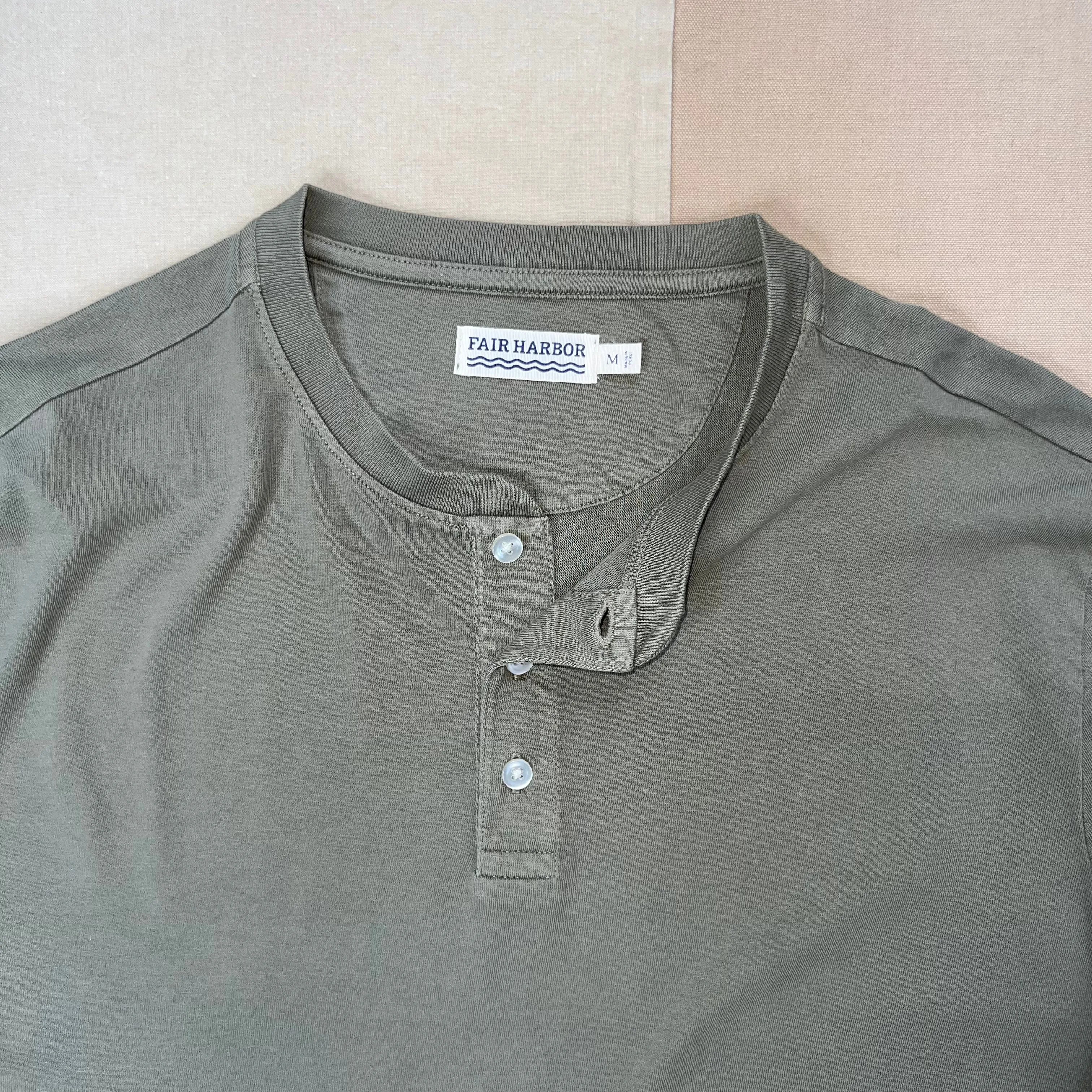 Saltaire Henley, Olive Fashion Layering product anti odor freshness