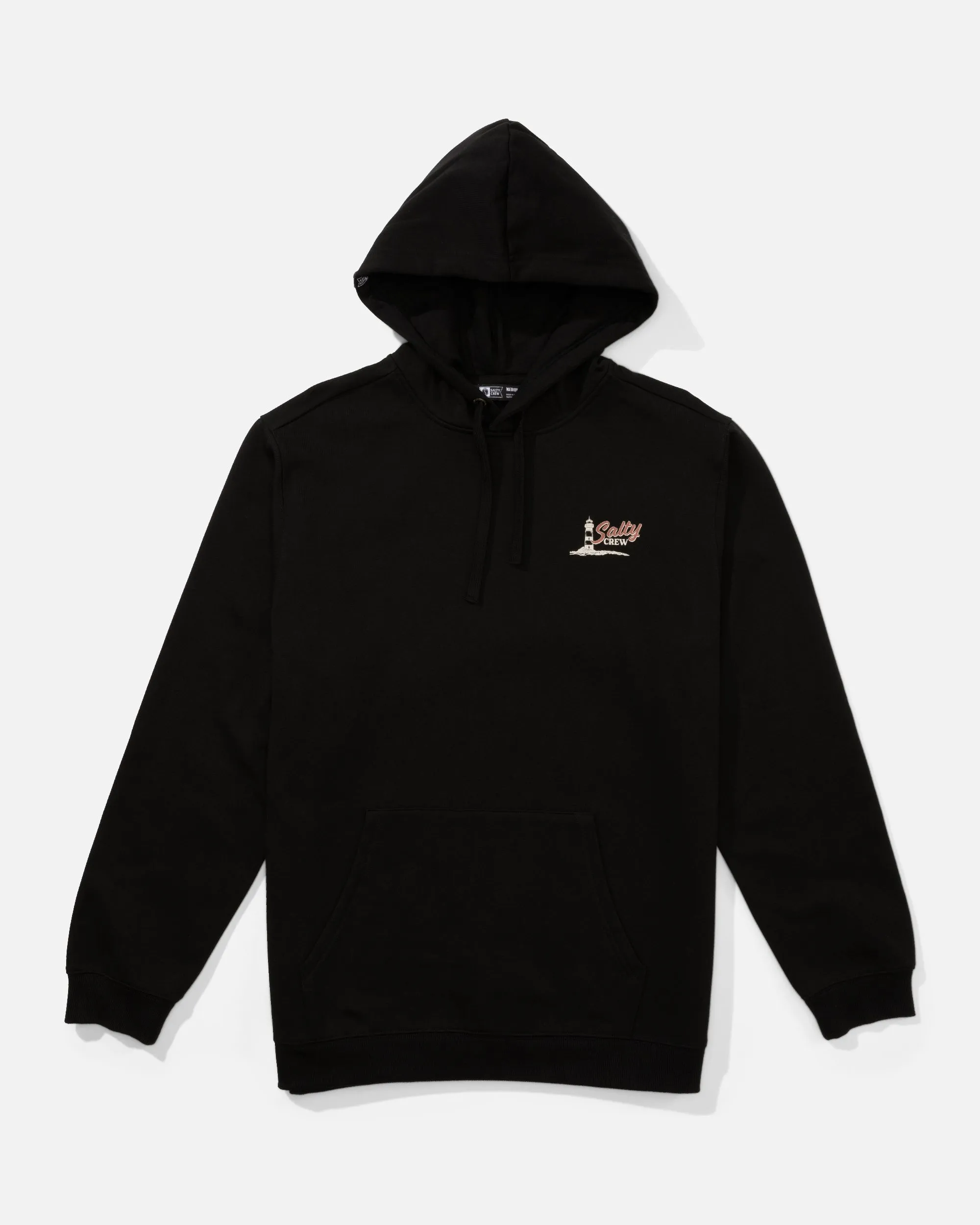 Sporty Look Ashore Fleece Hoodie - Black