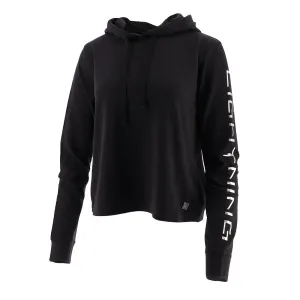 Ford F-150 Lightning Womens Black Long Sleeve Hoodie loop accents