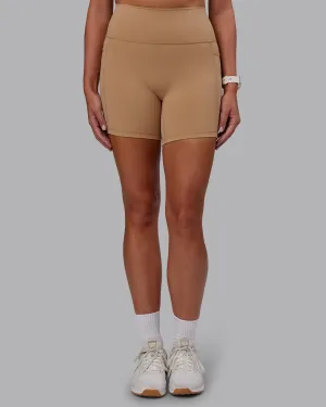 Moisture Management System Gusseted Crotch Design Fusion Ultra High-Rise 6" Short Pockets - Warm Smoke