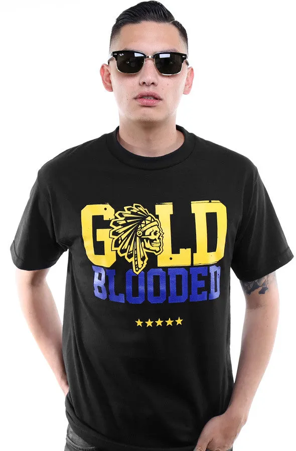 NonRestrictiveCut SAVS x Adapt :: Gold Blooded Chiefs (Men's Black/Royal Tee)