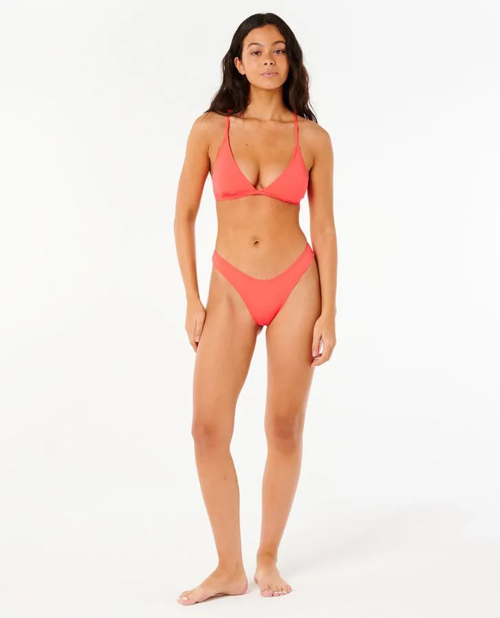 Rip Curl Classic Surf Xback Tri Top-Electric Red Tropical Fun Beach Ready Wear