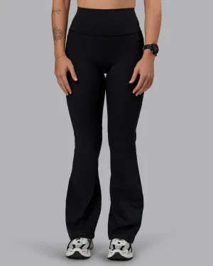 Fusion Ultra High-Rise Flared Petite Legging Pockets - Black Simple Line Quick Dry For Kids