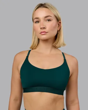 Define Sports Bra - Dark Moss Non-Restrictive Band