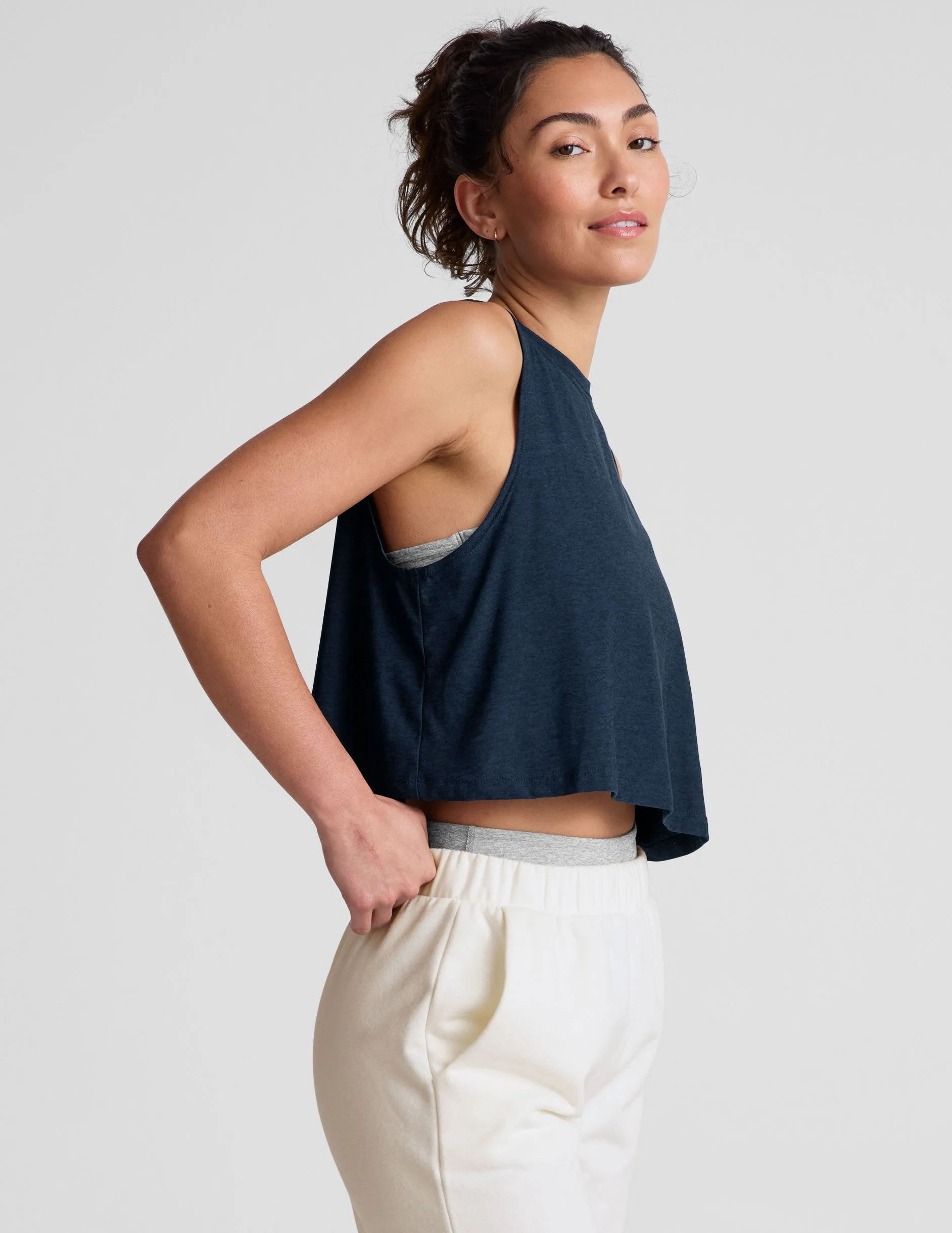 Featherweight Minimal Cropped Tank Expandable AbrasionResistant Finish