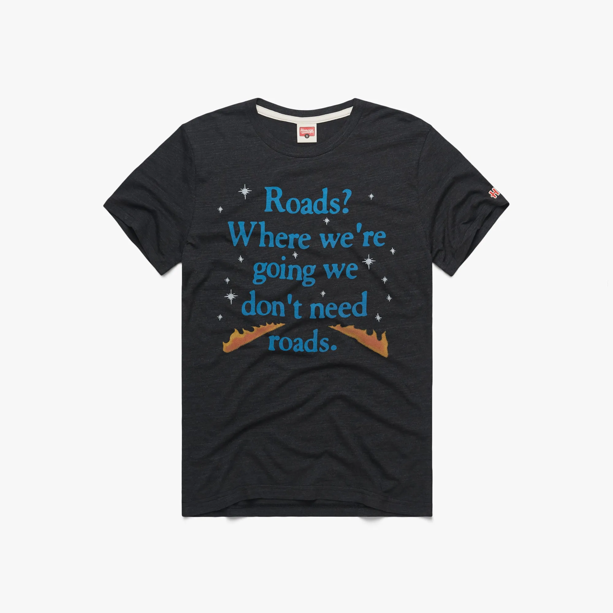 Stretchable Collar Band Where We're Going We Don't Need Roads