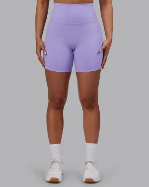 Comfortable Waistband Wrinkle Resistant Finish Elixir Ultra High-Rise 6" Short - Violet Ray
