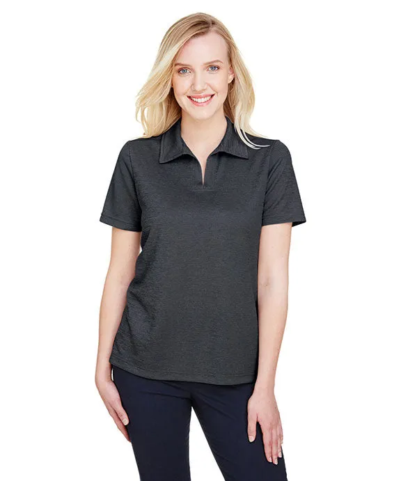 DG22W - Devon & Jones CrownLux Performance? Ladies Address Melange Polo Shirt Smart Layer LowMaintenance Fabric