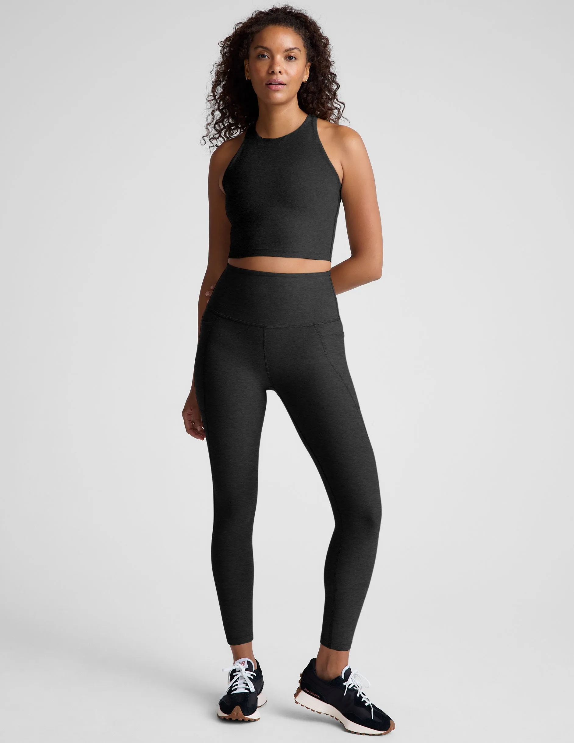 Soft Brushed Interior Reinforced Seams Spacedye Refocus Cropped Tank