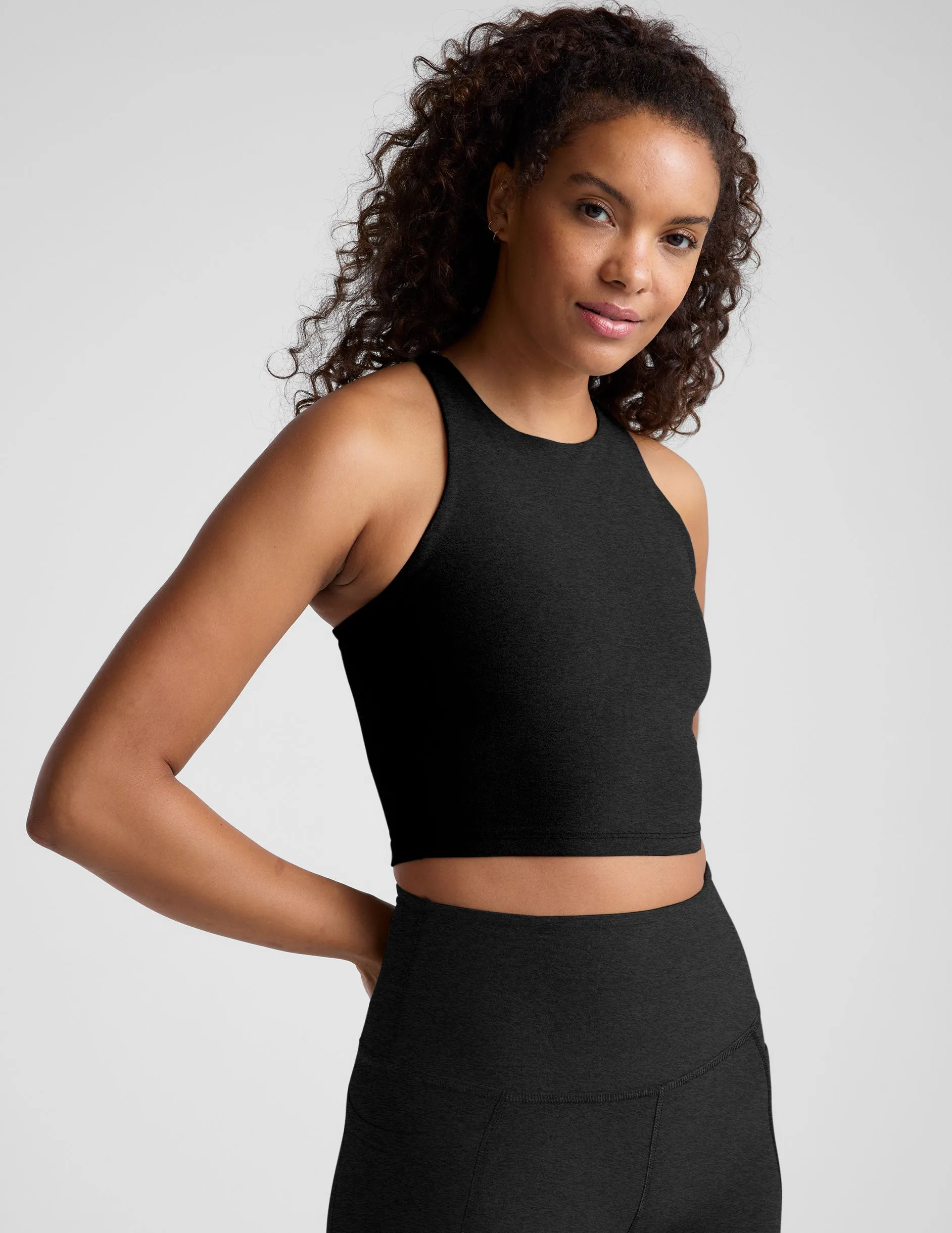 Elasticated Cuffs Spacedye Refocus Cropped Tank