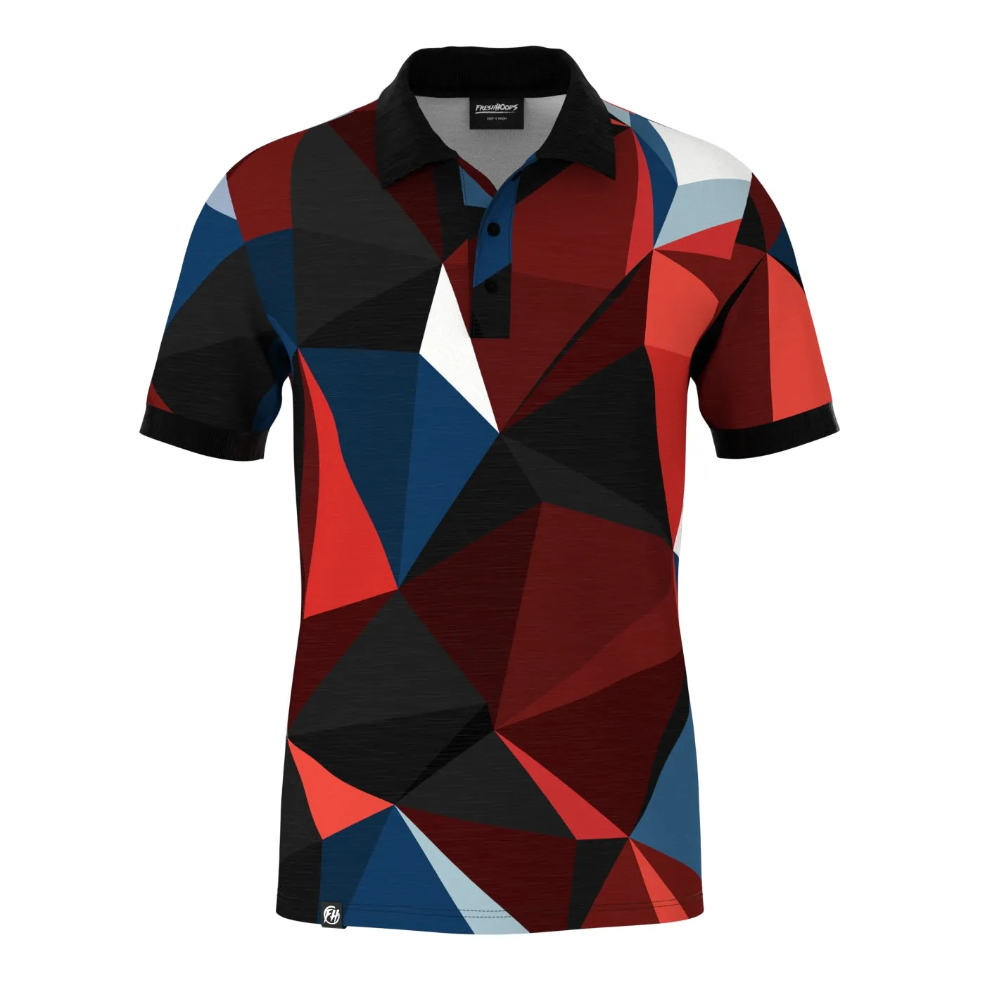 Breathable Style Cubes Sunset Polo Shirt