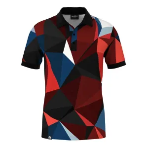 Breathable Style Cubes Sunset Polo Shirt