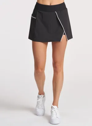 Side Slit Piped Slit Skort