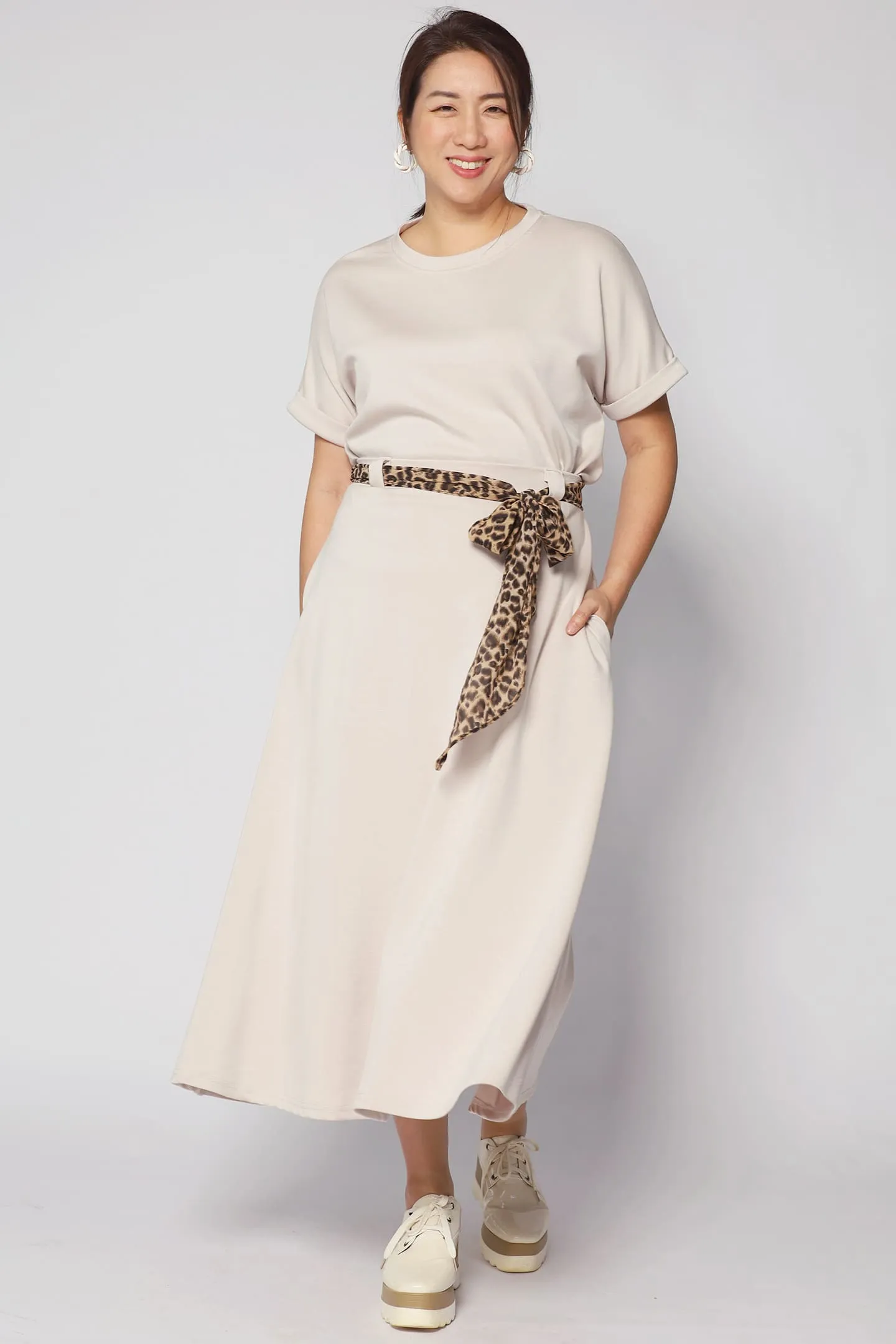 Beach Day Will 2 in 1 Top and Skirt Set in Khaki