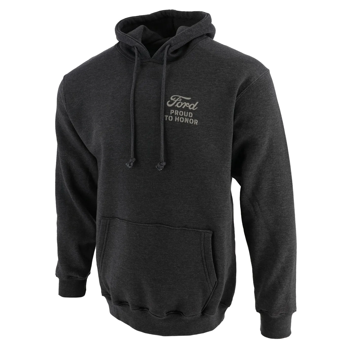 nautical print product scarf warmth Ford Proud to Honor Mens Eagle Graphic Charcoal Gray Hoodie