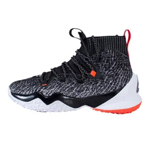 Peak Men Basketball Shoes High-Top Sneakers Actual Combat Black EW01161A Lightweight Mesh Power Transfer Grip