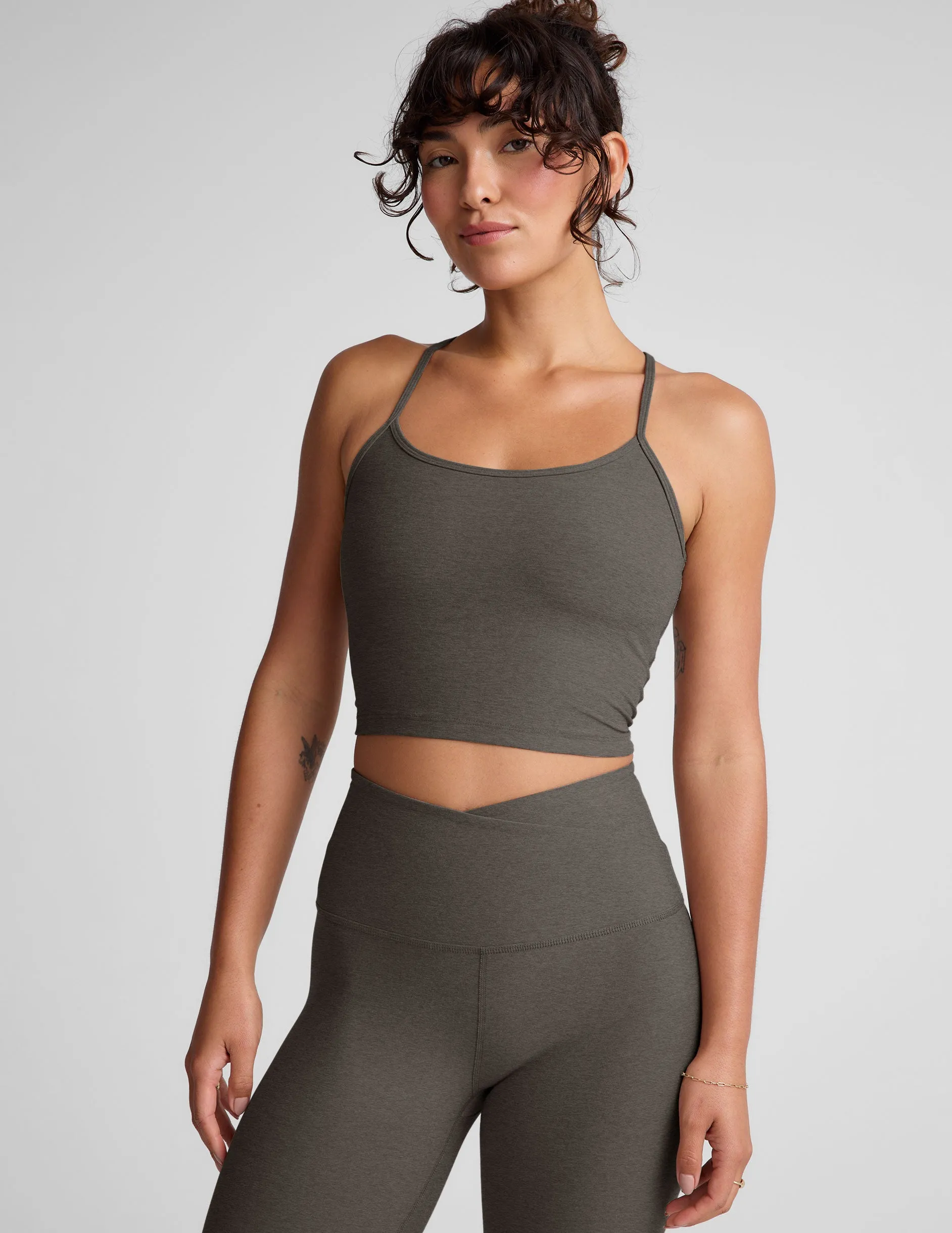 Spacedye Slim Racerback Cropped Tank magnetic
