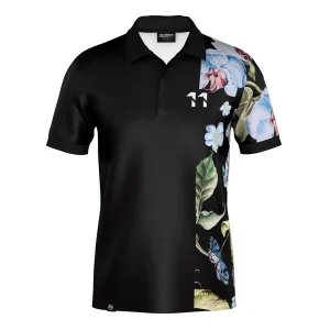 Black Orchid Polo Shirt Durable Fabric Golf Clubhouse