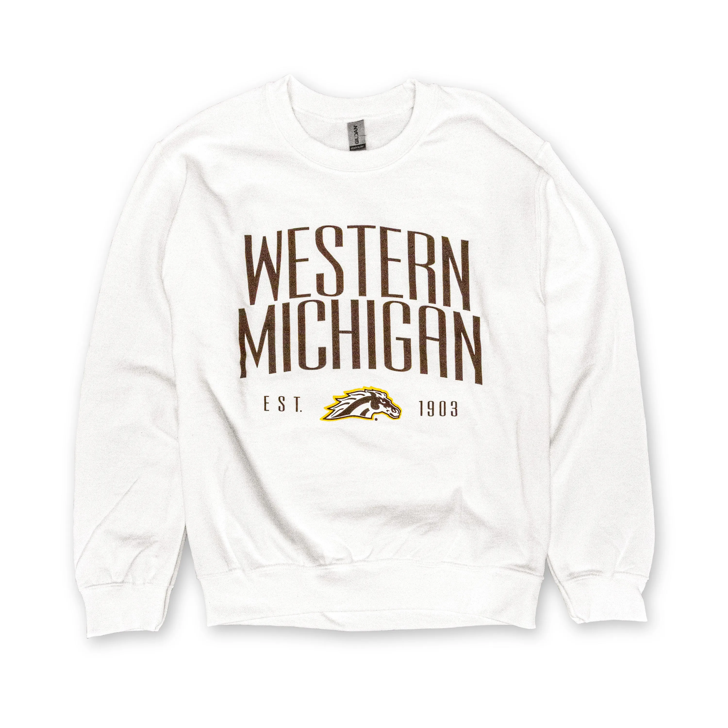 Active Comfort Wear sock accents Western Michigan EST. 1903 Crew