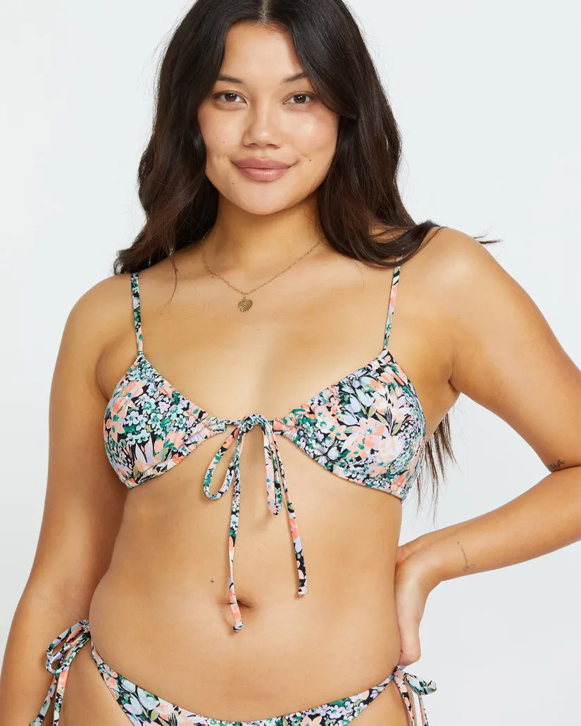 Metallic Accent Solid colors Billabong Sweet Fields Cara Bralette Top-Multi