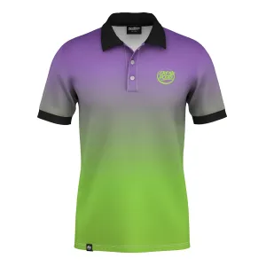 FourButton Placket Purple Mint Polo Shirt