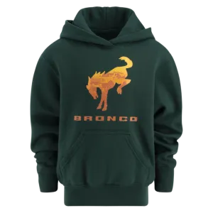 High-Quality Fabric Team Pride Ford Bronco Forest Green Youth Fleece Hoodie