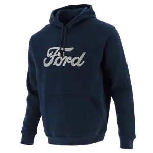 Fashionable Vibes Ford Embroidered Script Hooded Pullover Sweatshirt