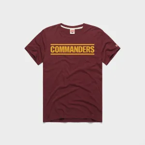 V neck elegance Vintage authenticity Washington Commanders Wordmark '22 T-Shirt