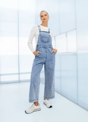 Everyday Shopping Day Outdoor Ready Paper Heart - Lightwash Denim Jean Overalls